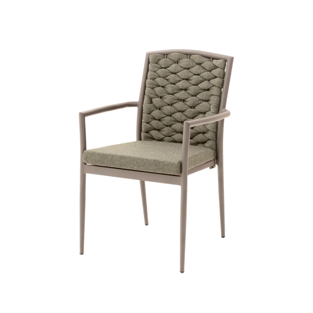 INTRECCIO 7116 Beige Stackable Chair in Technorattan