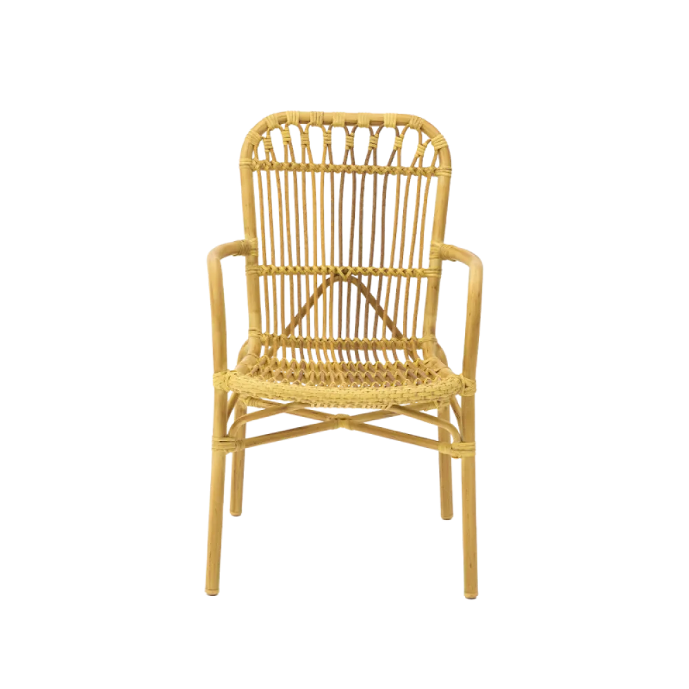 BAMBOO Technorattan Stacking Chair in Beige
