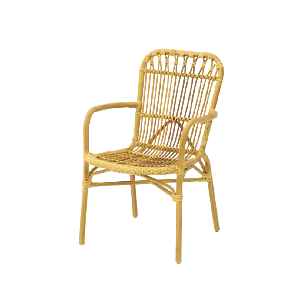 BAMBOO Technorattan Stacking Chair in Beige