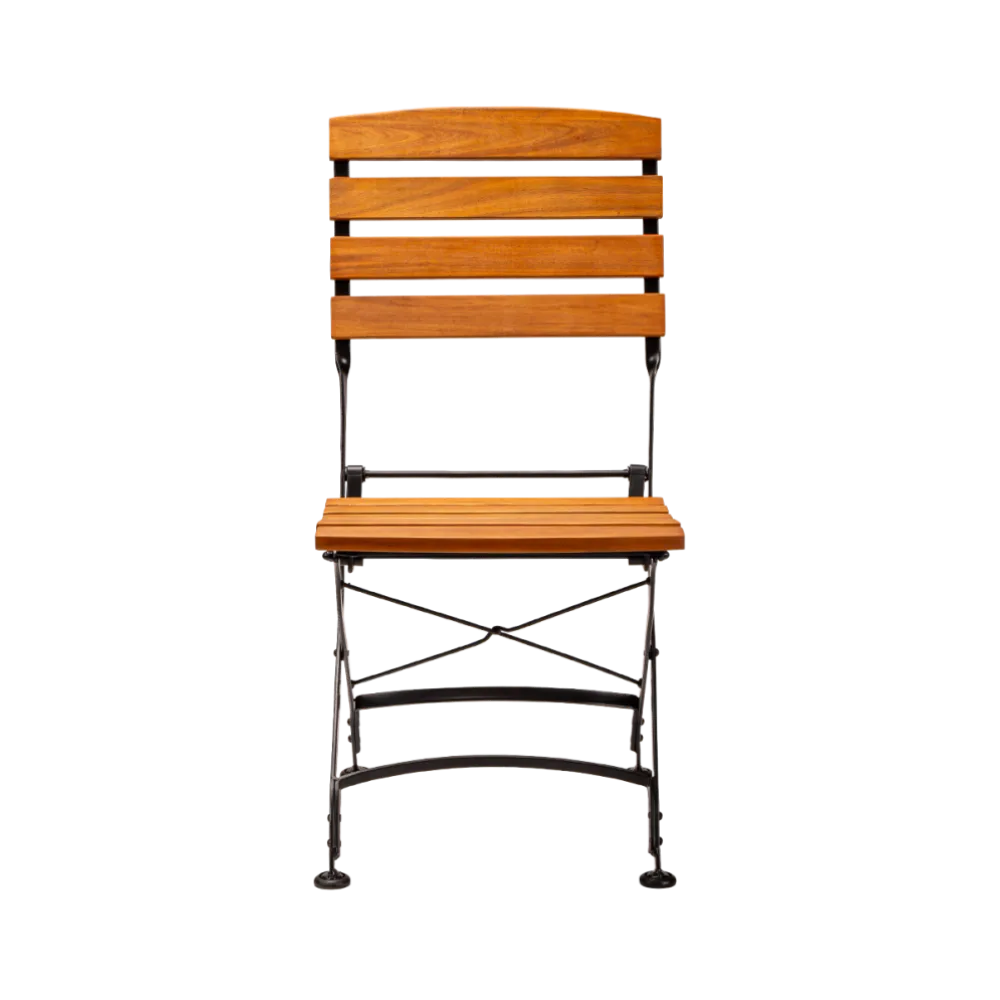 LARA Folding Stackable Wood & Steel Chair