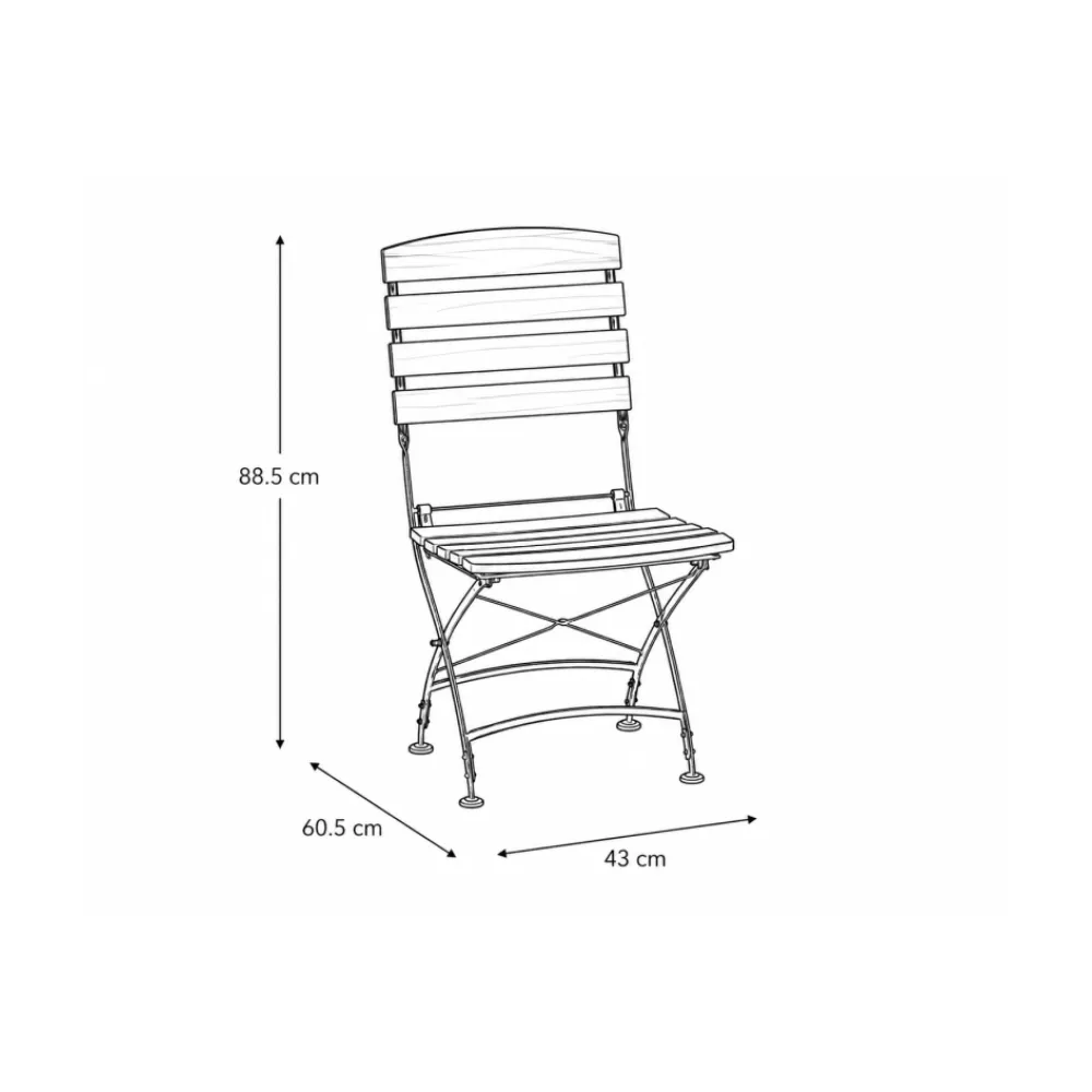 LARA Folding Stackable Wood & Steel Chair