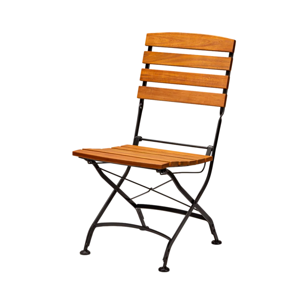 LARA Folding Stackable Wood & Steel Chair