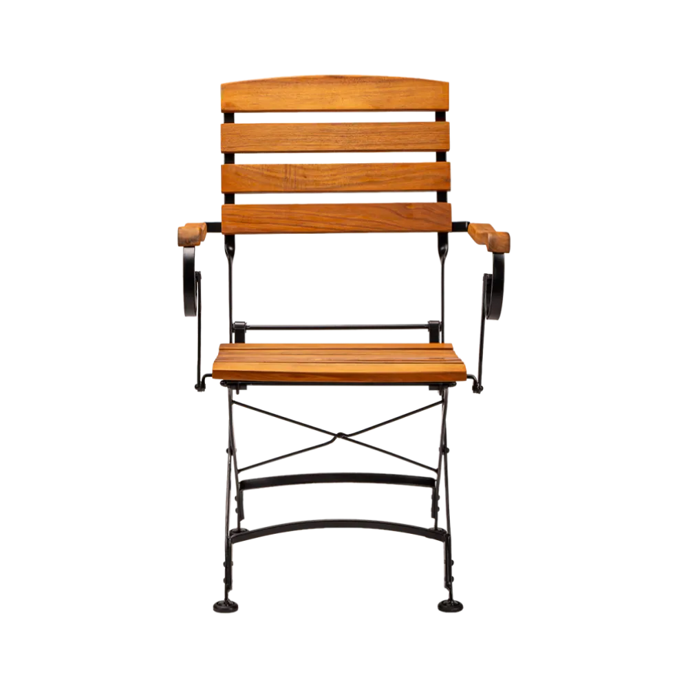 LARA GRAND Folding Stackable Wood & Steel Chair