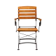 LARA GRAND Folding Stackable Wood & Steel Chair