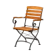 LARA GRAND Folding Stackable Wood & Steel Chair