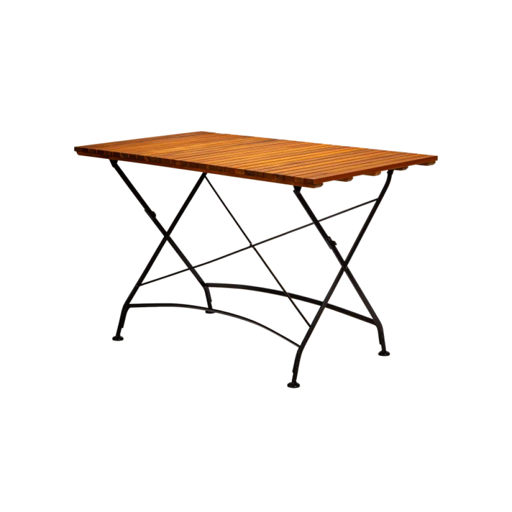 LARA 120x70 cm Folding Acacia Wood Table