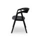 FUTURA 011 Stackable Oak Dining Chair in Black