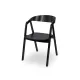 FUTURA 011 Stackable Oak Dining Chair in Black