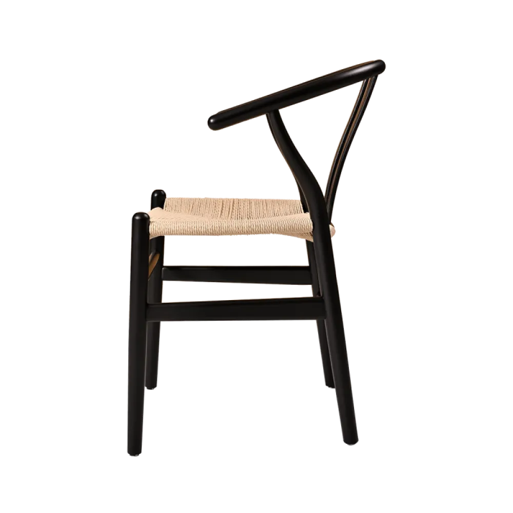 Wishbone 4001 Beech Wood Dining Chair in Black