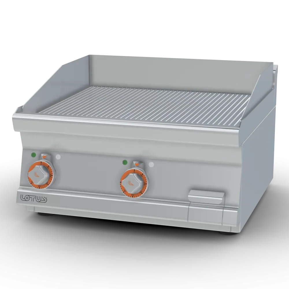 LOTUS Electric Ribbed Fry Top with Dual Cooking Zones FTRT-66ETS