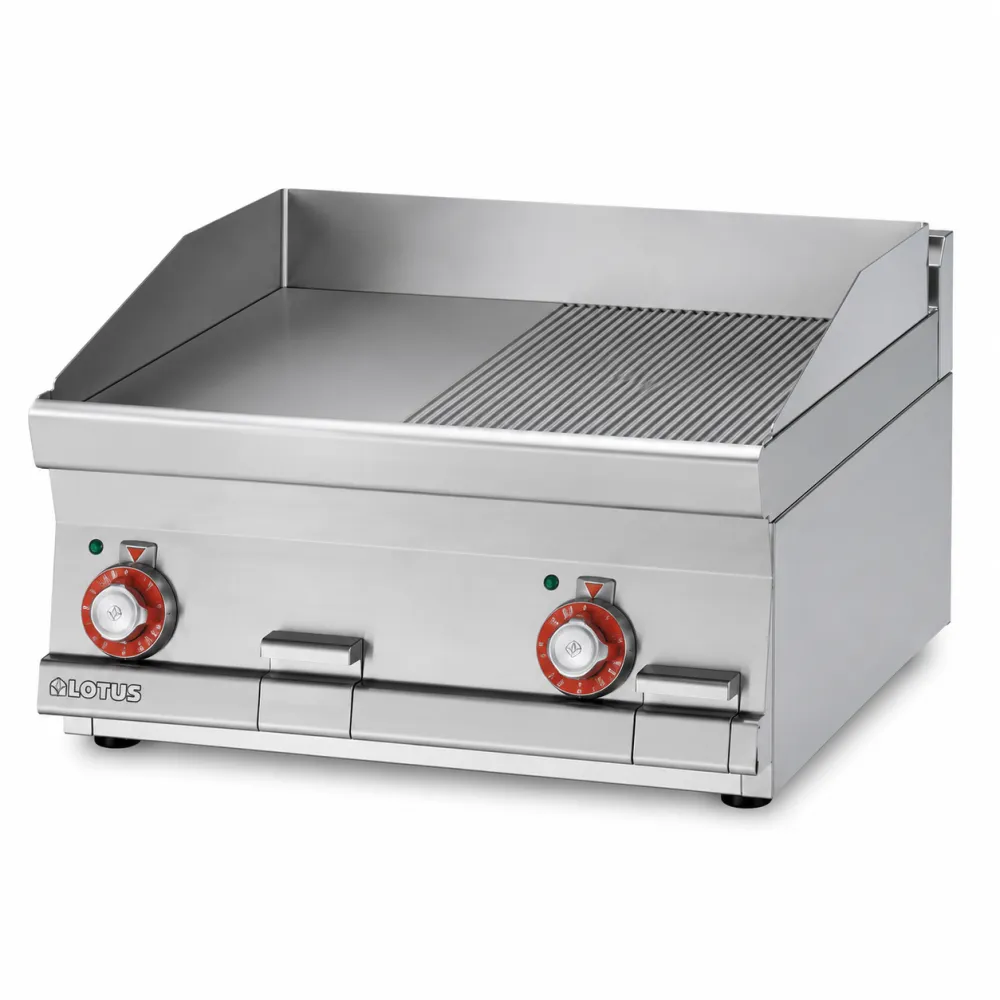 LOTUS FTLRT-66ET Electric Fry Top with Smooth and Ribbed Zones