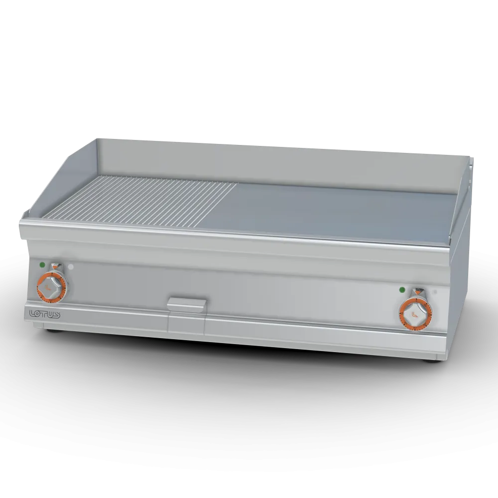 LOTUS FTLRT-610ETX Electric Fry Top with Smooth and Ribbed Zones