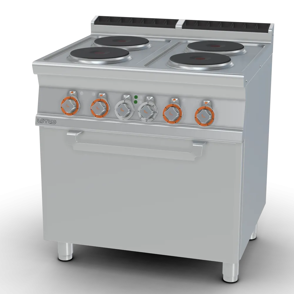 LOTUS CF4-78ET Electric Range with Oven for Professional Kitchens