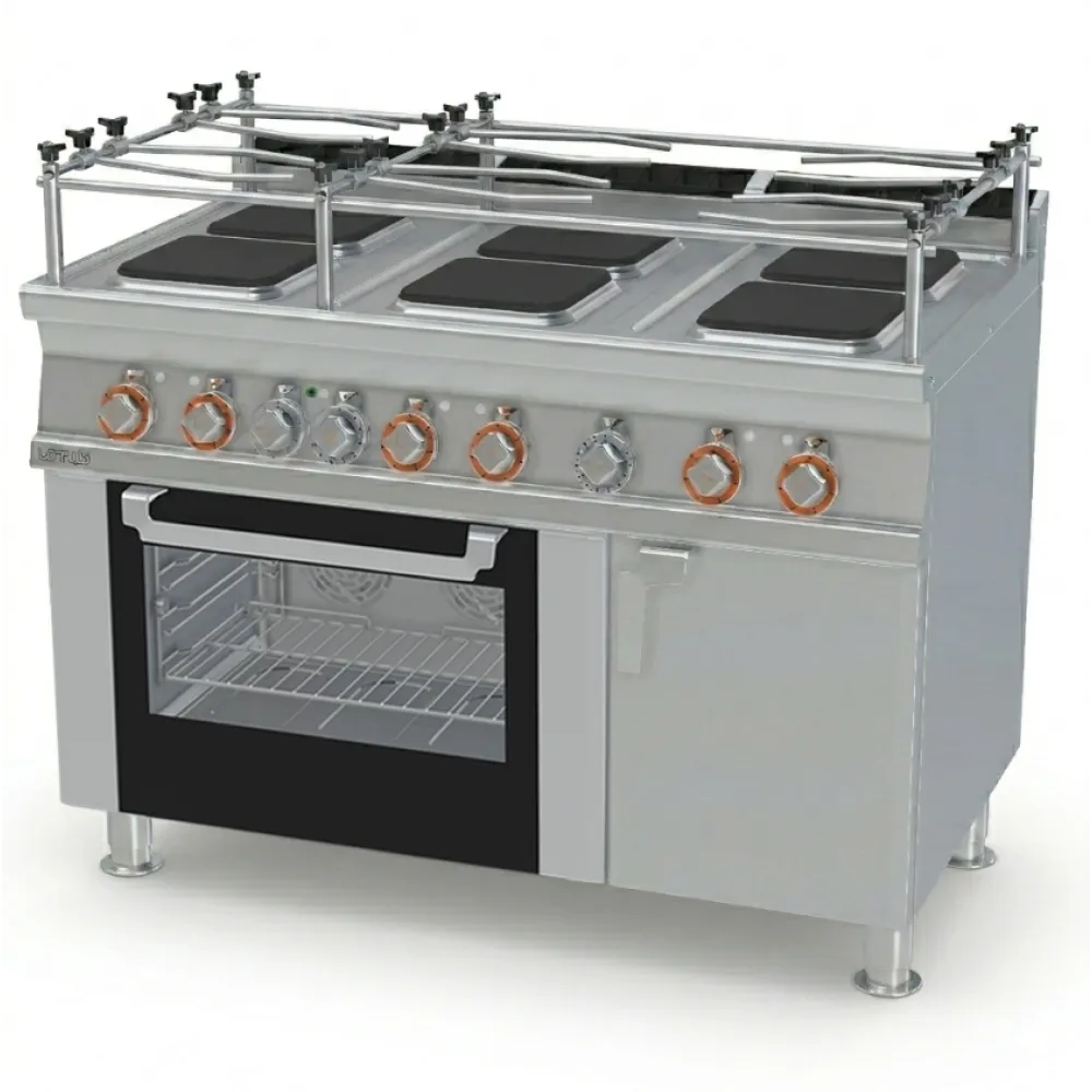 LOTUS CFVQ6-712ETVX/V Electric Range with Six Square Hotplates and Oven