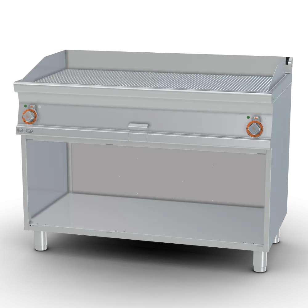 LOTUS FTR-712ET Electric Ribbed Griddle with Neutral Cabinet