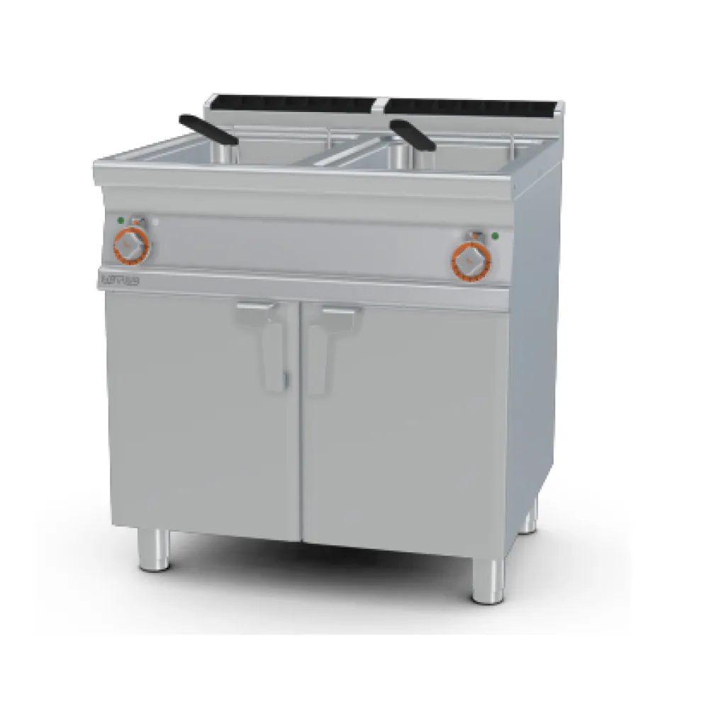 LOTUS Electric Fryer with Neutral Cabinet 18+18 L