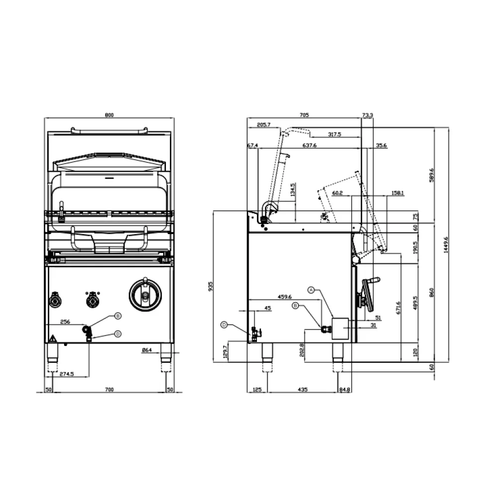 LOTUS Electric Deep Bratt Pan AUTOMATIC 50 L BRM50-78ETX