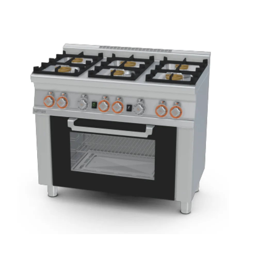 LOTUS Gas Range with Oven CF6-610G/V for Professional Kitchens