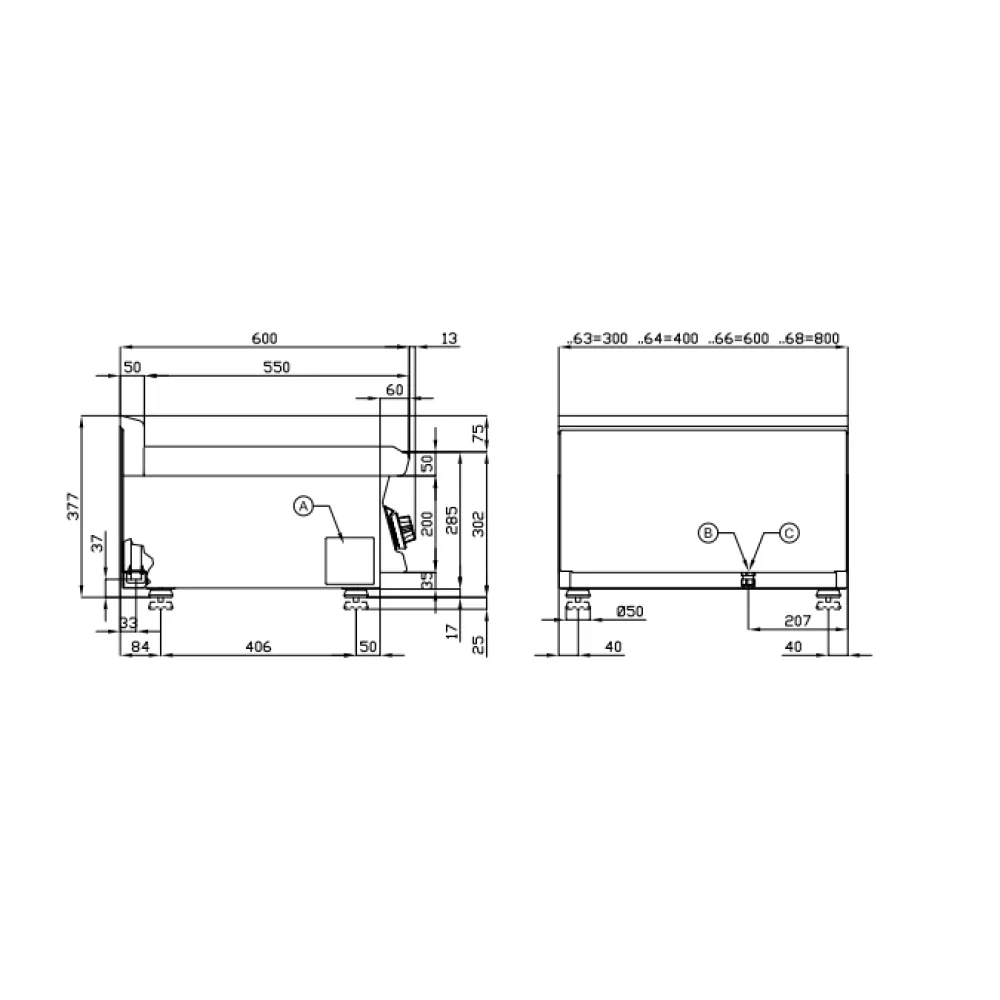 LOTUS FTLT-68G Smooth Gas Cooking Plate for Professional Kitchens