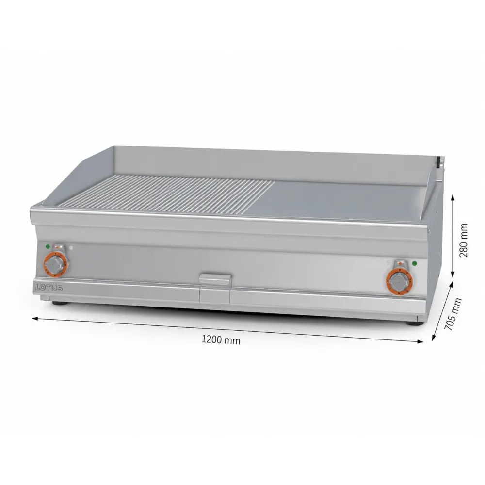 LOTUS Electric Fry Top Smooth Griddle Plate 116 x 51 cm