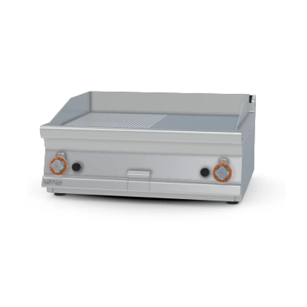 LOTUS 1/2 Ribbed Electric Fry Top Griddle 76x51 cm