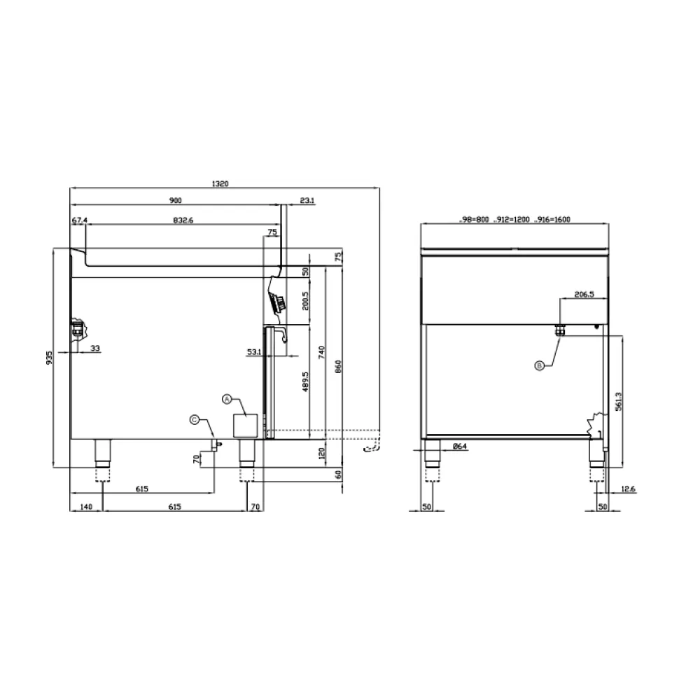 LOTUS CFVQ4-98ETX/V Marine Electric Stove with Oven