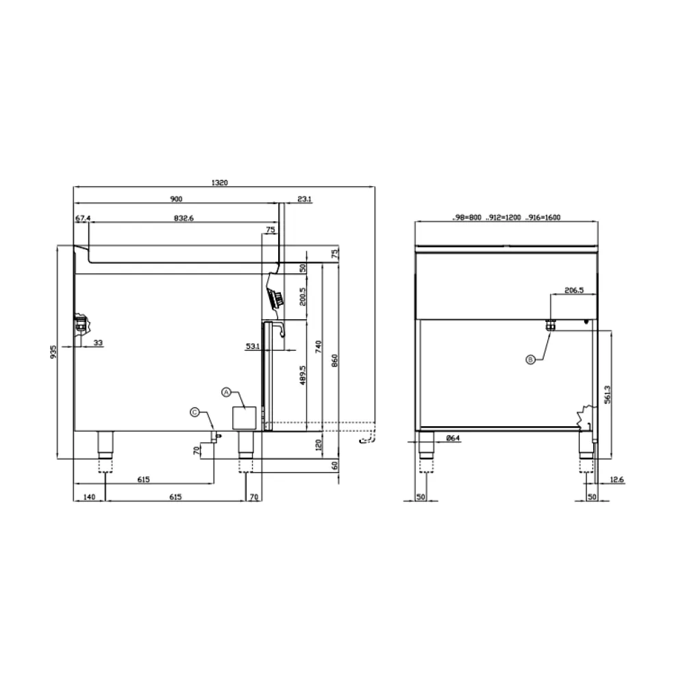 LOTUS Electric Range with Ceramic Hob & Oven CFVC4-98ETX