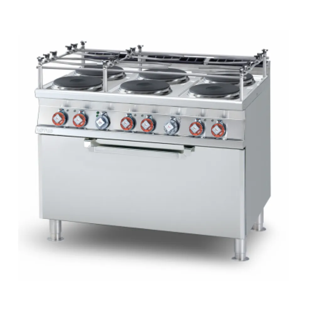 LOTUS CF6-912ETX Electric Stove with Oven for Professional Kitchens