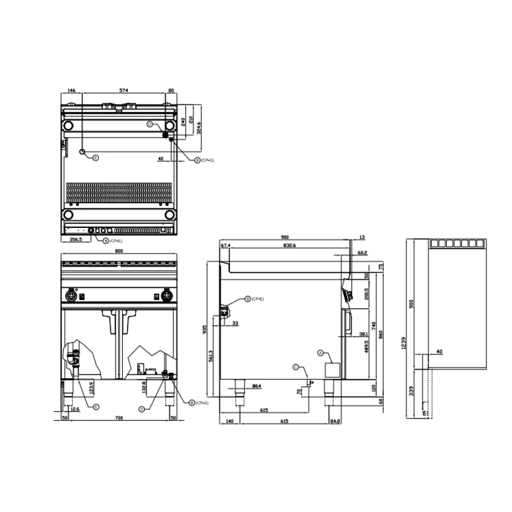 LOTUS Electric Pasta Cooking Machine 80 Litre CPB-98ETX