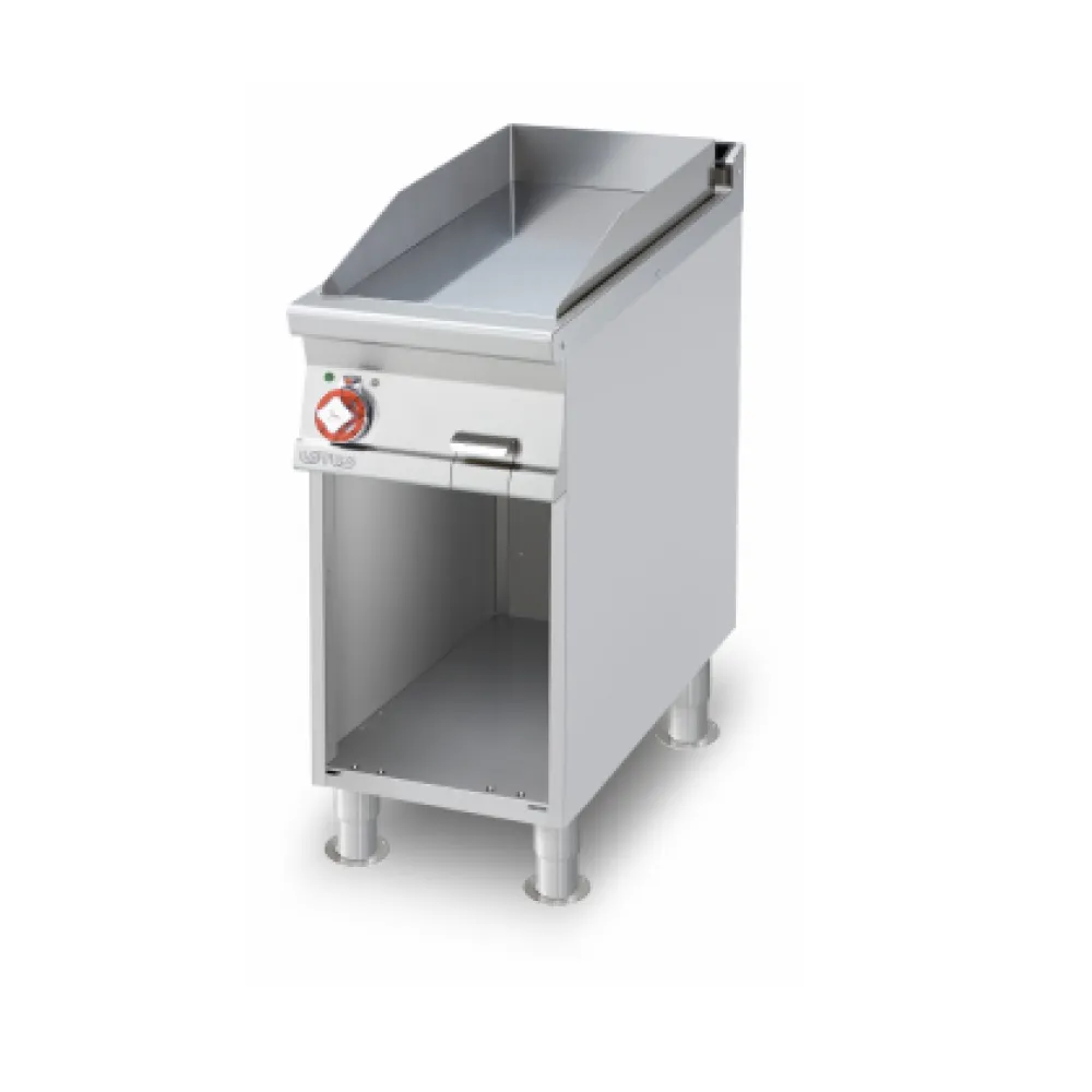 LOTUS FTL-94ETX Electric Smooth Fry-Top on Open Cabinet