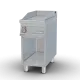 LOTUS Electric Ribbed Fry-Top on Open Cabinet 90 FTR-94ET