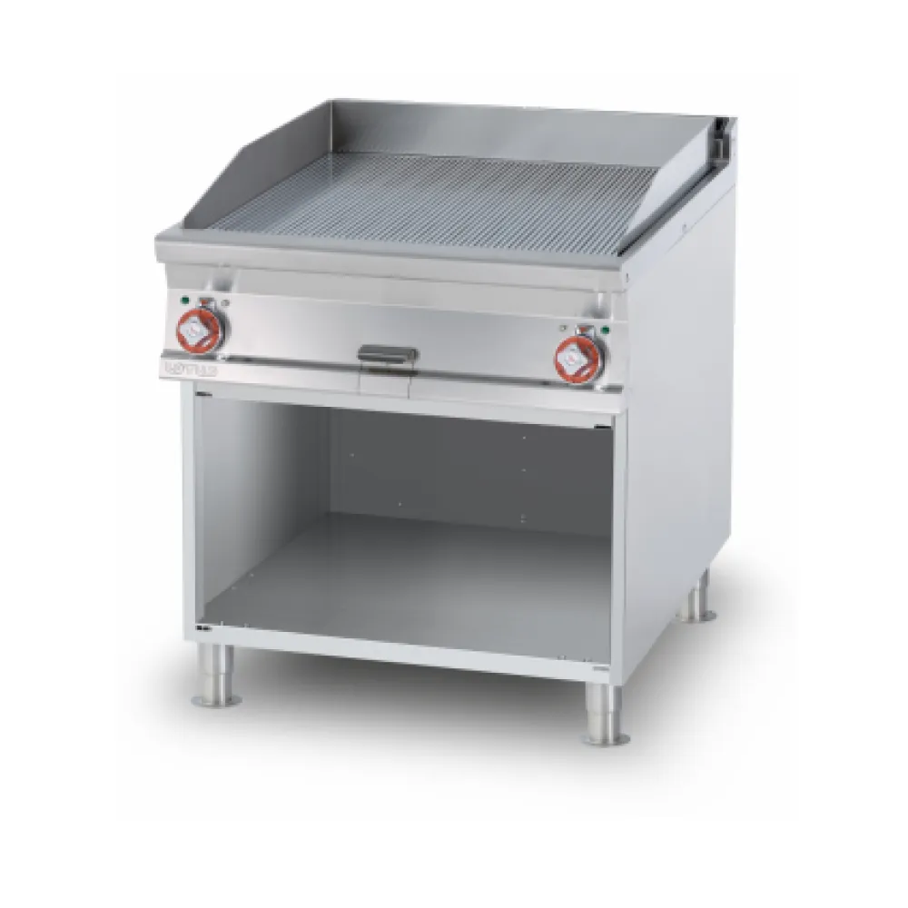 LOTUS Electric Ribbed Fry-Top with Open Cabinet FTR-98ETX