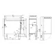 LOTUS Gas Fry-Top Ribbed on Open Cabinet 90 FTR-94G