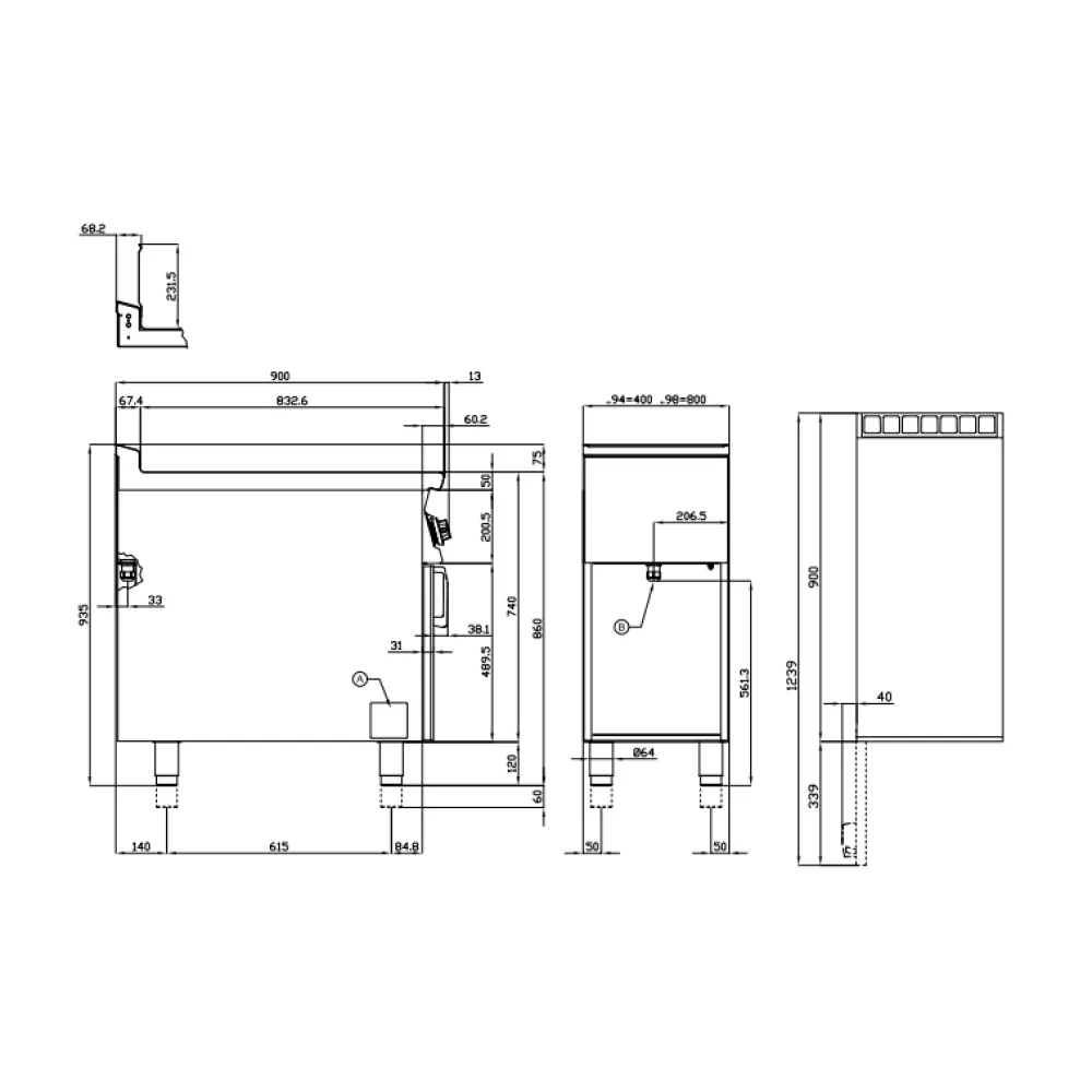 LOTUS Electric Fryer with Neutral Cabinet 18 Litre F18-94ETX