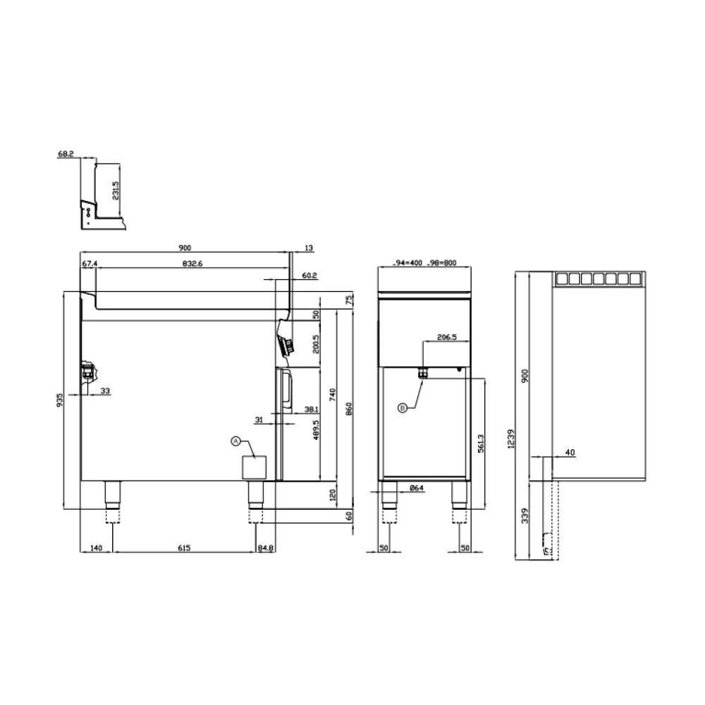 LOTUS Electric Fryer with Neutral Cabinet 18 Litre F18-94ET