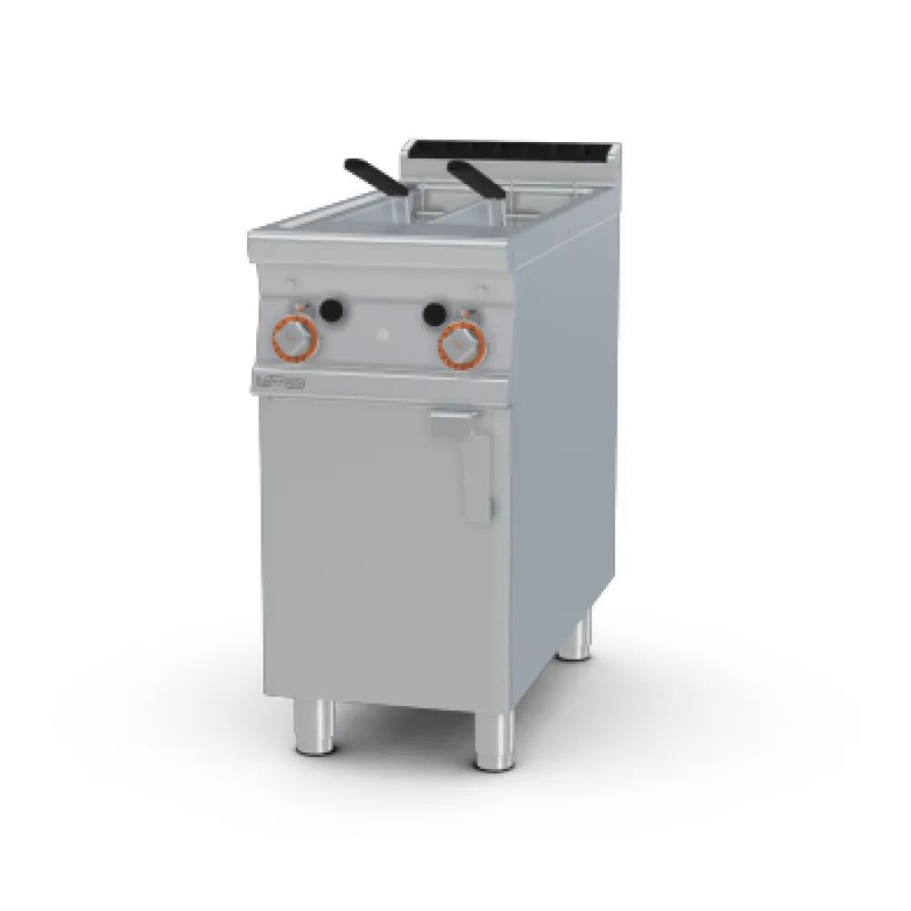 LOTUS Gas Fryer with Neutral Cabinet 8+8 Litre Dual Tank
