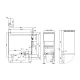 LOTUS Gas Fryer with Neutral Cabinet 8+8 Litre Dual Tank