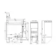 LOTUS Gas Fryer with Neutral Cabinet 25+25 Litre Tanks