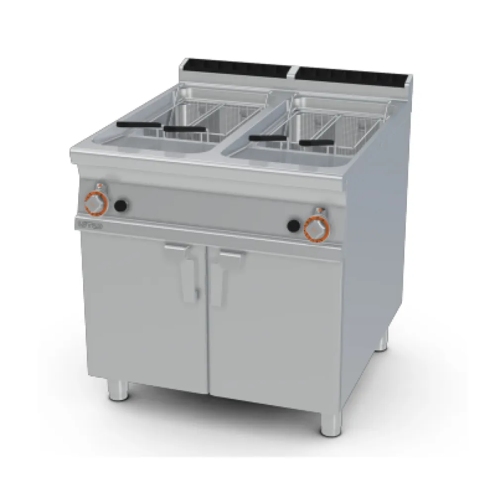 LOTUS Gas Fryer with Neutral Cabinet 23+23 Litre Tanks