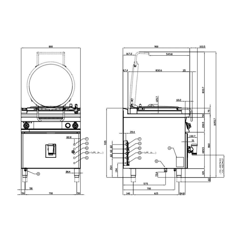 LOTUS 100 L Electric Indirect-Heat Kettle PI100-98ETX