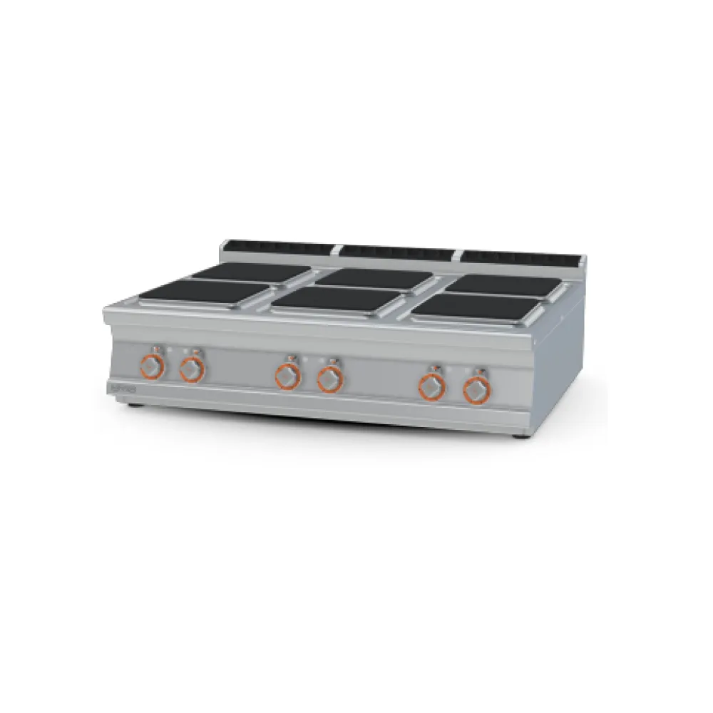 LOTUS 6-Square Electric Hob PCQT-912ET for Professional Kitchens