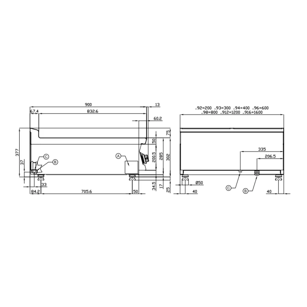 Lotus Gas Grill 90 CWT-94G Smooth Fry Top with Lavastone