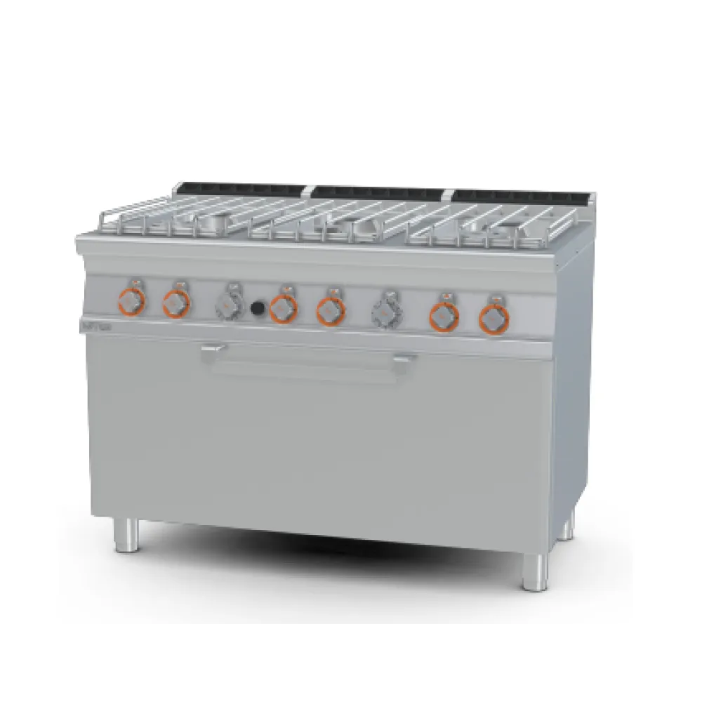 LOTUS 6-Burner Gas Range with Static Gas Oven CF6-712GP