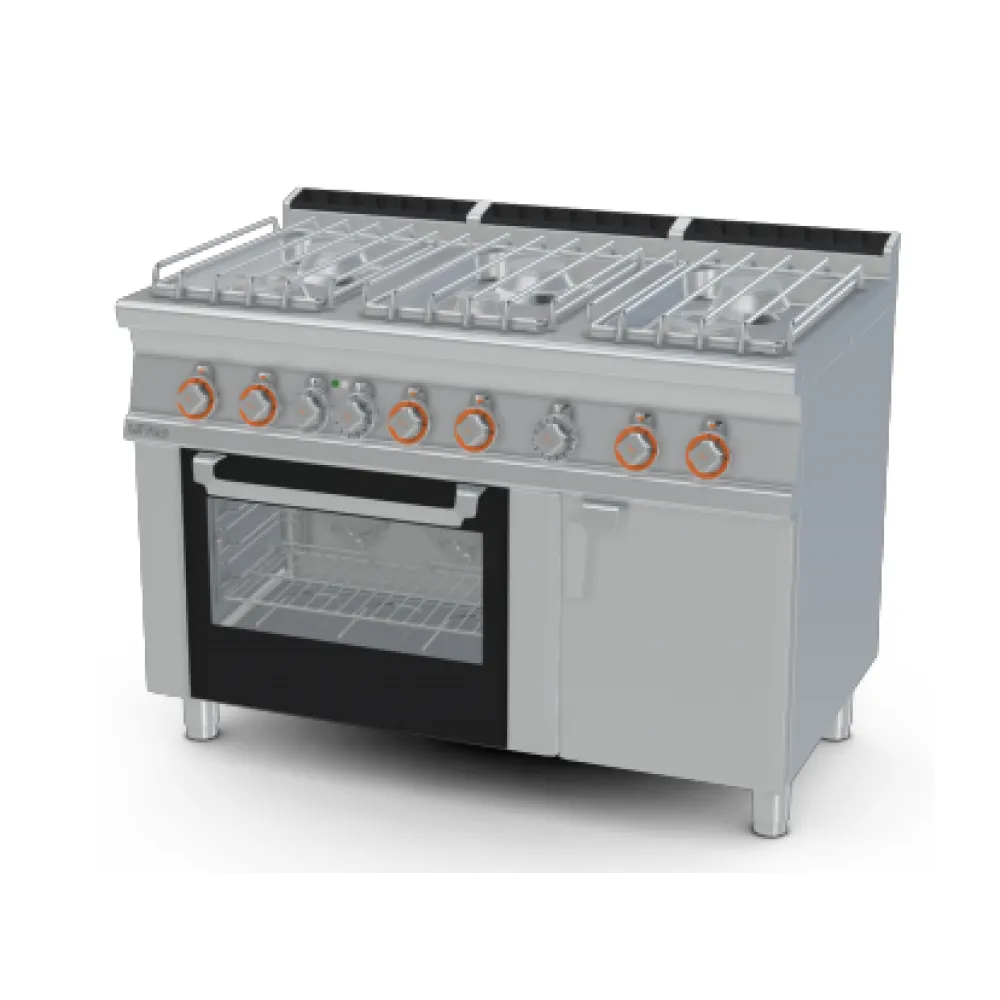 LOTUS Gas Range with Electric Multifunction Oven 6 Burners