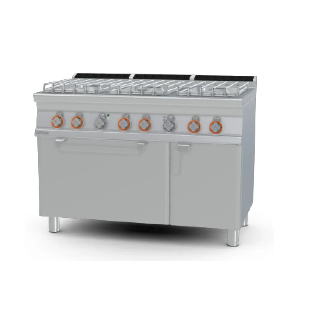 LOTUS 6-Burner Gas Range with Electric Multifunction Oven