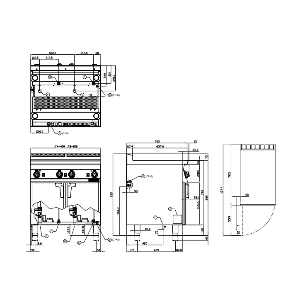 LOTUS Gas Pasta Cooker AUTOMATIC 25 L with Auto-Fill