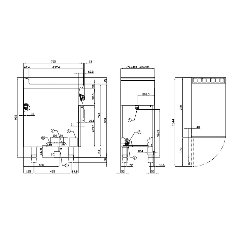 LOTUS Gas Heated Bain-Marie GN 1/1 70 BM-74G