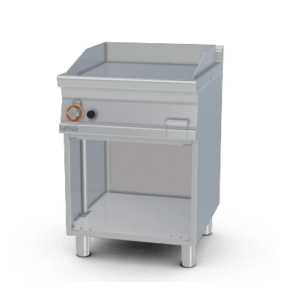 LOTUS Gas Fry-Top with Smooth Plate on Open Cabinet, 56x51 cm