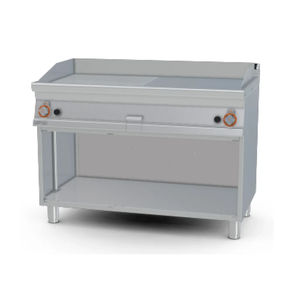 LOTUS Gas Fry-Top with Open Storage Cabinet