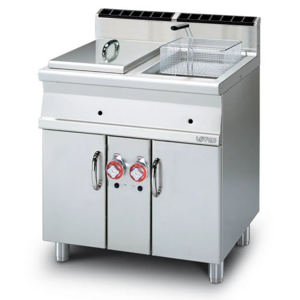 LOTUS Gas Fryer with Neutral Cabinet 13+13 L